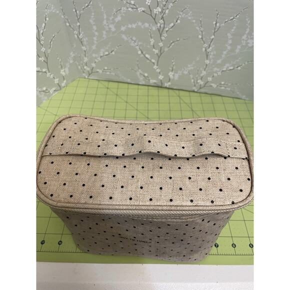 Kate Spade New York Out To Lunch Insulated Bag Zippered Make Up Tote Polka Dot - Picture 8 of 11
